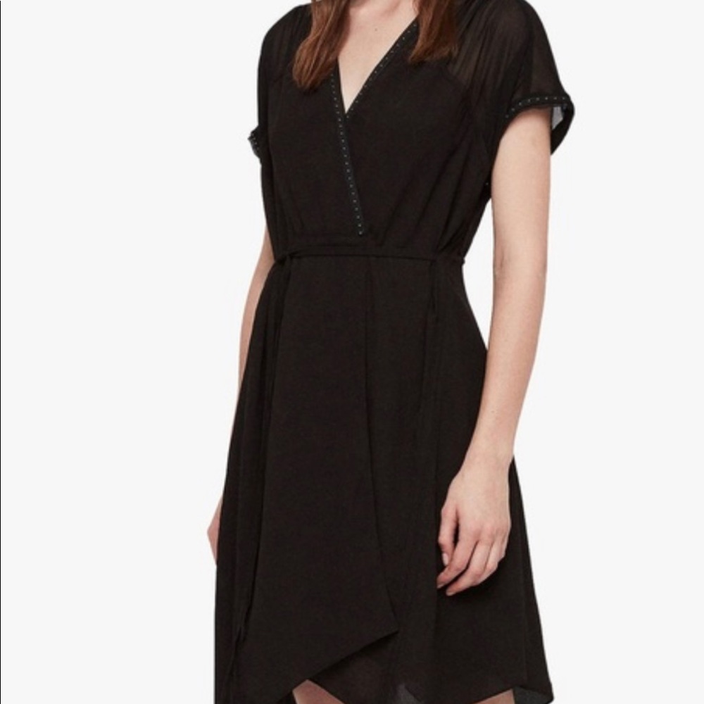 AIl SAINTS claria black dress, size S
